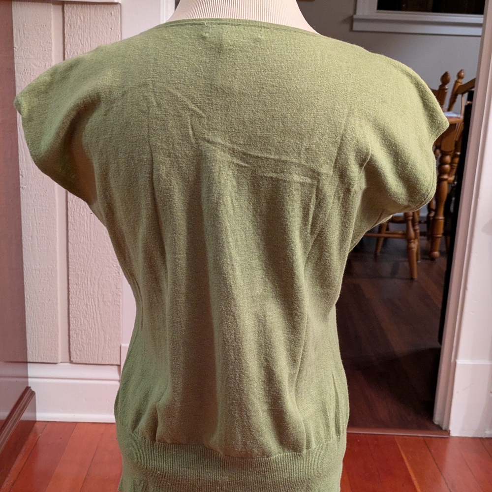 Banana Republic Olive Green Women's Blouse - Picture 4 of 5